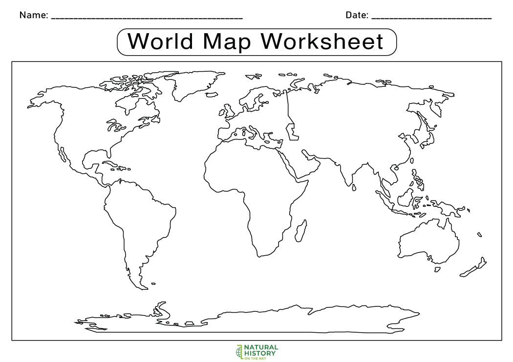 world map continents and oceans for kids