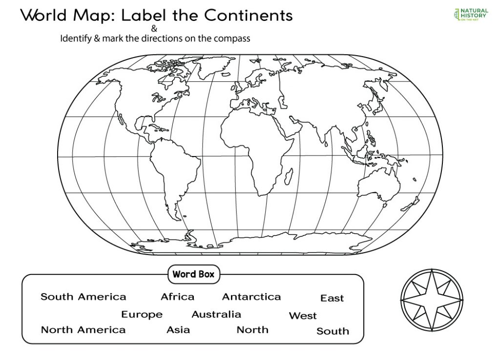Free Printable World Map Worksheets 6436