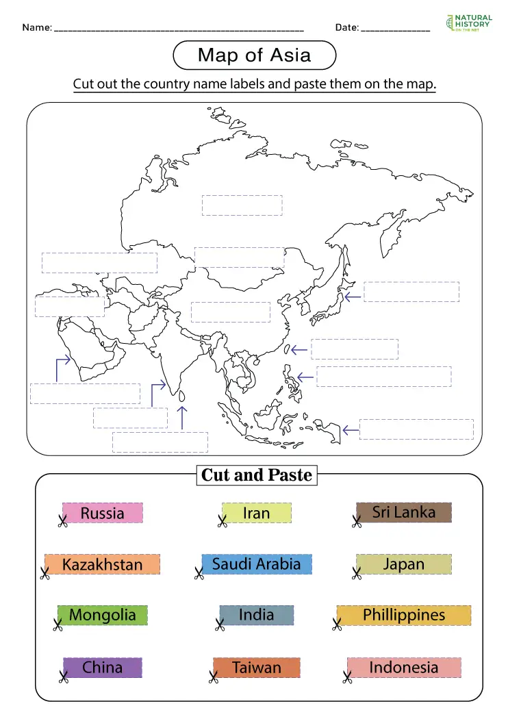 Asia Map Worksheet.webp